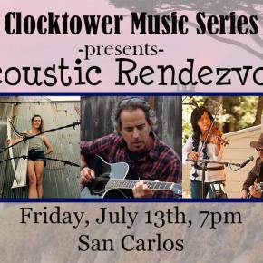 Acoustic Rendez-Vous continues this Friday at Clock Tower Music in San Carlos!